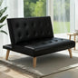 Sofa Bed Couch 1 Seater Lounge Fabric Black