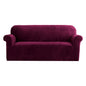 Sofa Cover Couch Covers 3 Seater Velvet Ruby Red