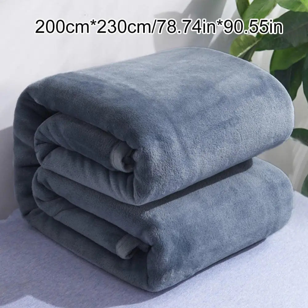 Soft Winter Flannel Blanket for Office Home Lunch Break Warm Cozy Throw - Wine Red