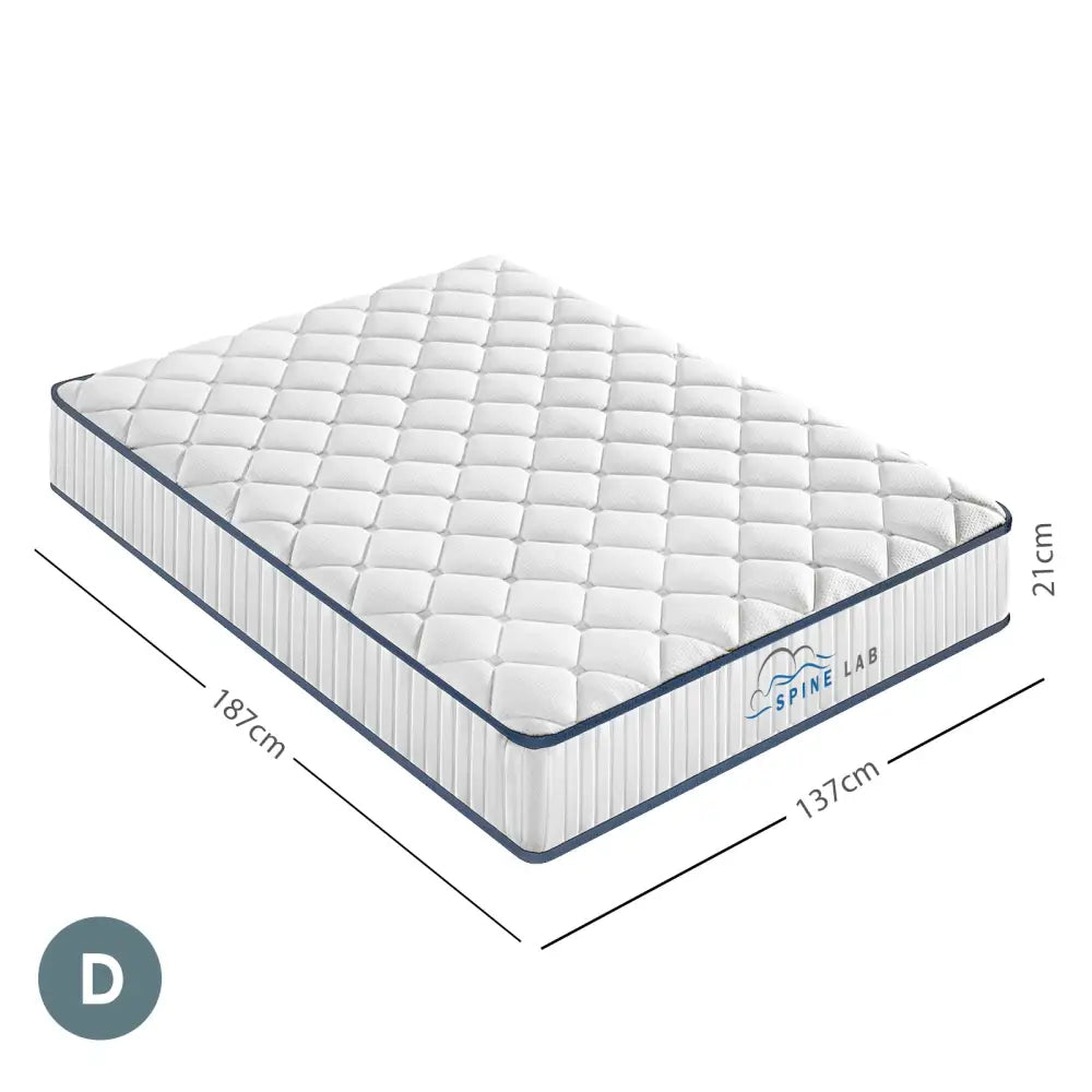 Spine-lab Mattress 5 Zone 21cm Medium Firm Foam Bonnell Spring - Double - White