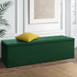 Storage Ottoman Blanket Box 140cm Velvet Green