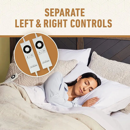 Sunbeam Sleep Perfect Soft Heated Washable Quilted Electric Blanket - King