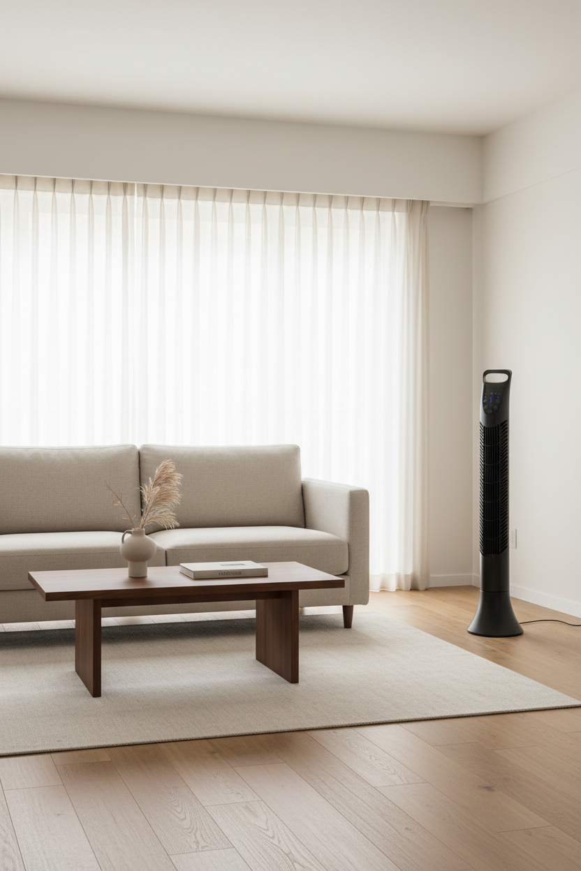Tower Fan Oscillating 3 Speeds with Remote 91cm