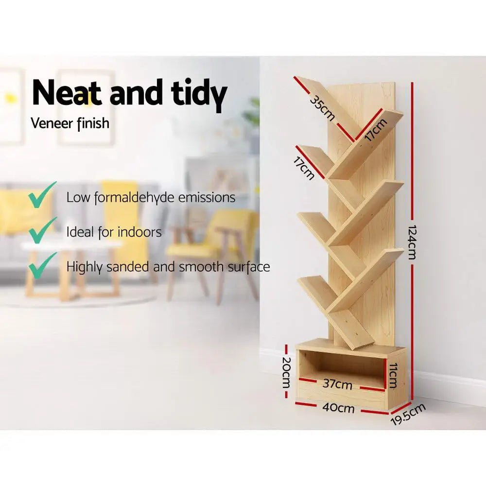 Tree Bookshelf 7 Tiers - Echo Oak