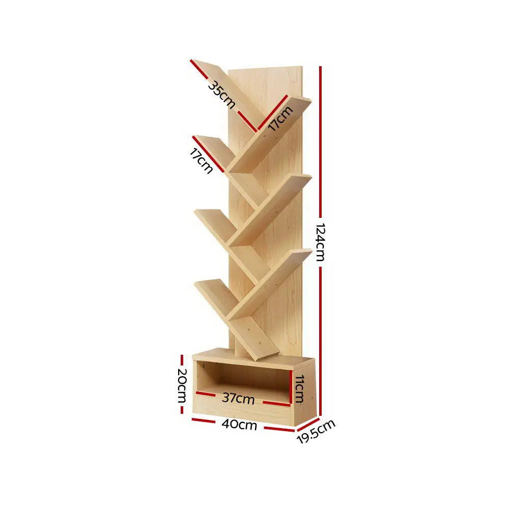 Tree Bookshelf 7 Tiers - Echo Oak