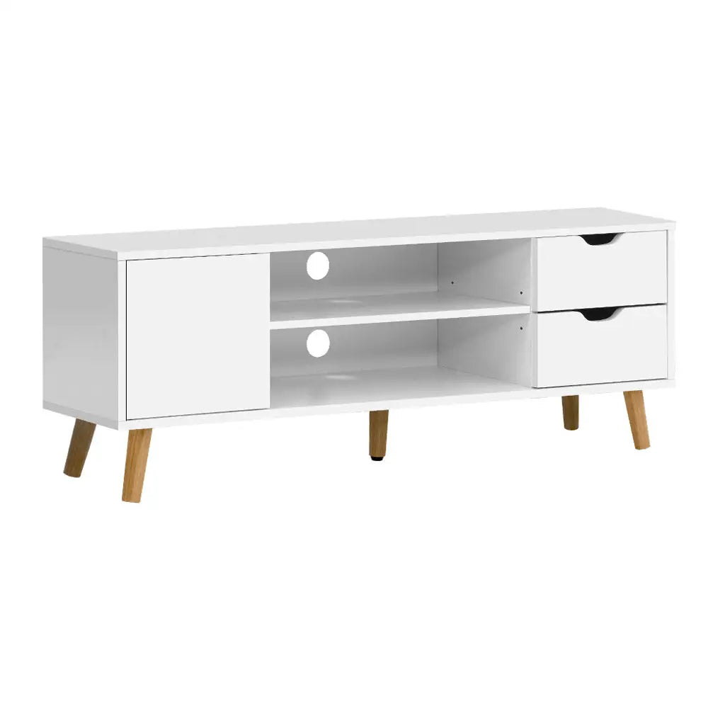 Tv Cabinet Entertainment Unit 120cm White Larin