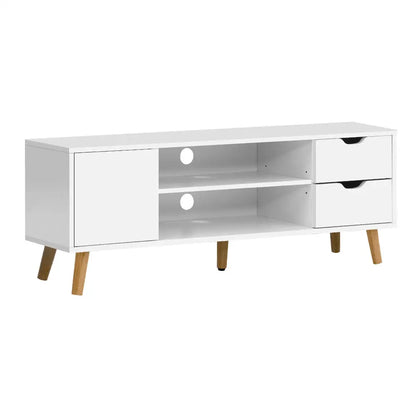 Tv Cabinet Entertainment Unit 120cm White Larin