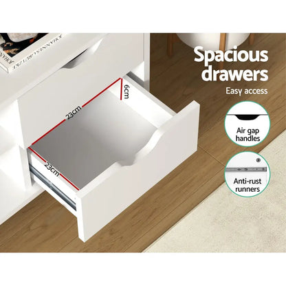 Tv Cabinet Entertainment Unit 120cm White Larin