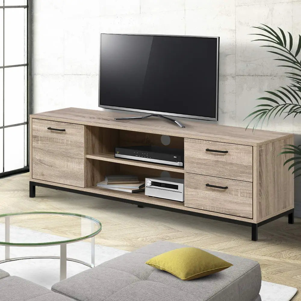 Tv Cabinet Entertainment Unit 132cm Pine Tania