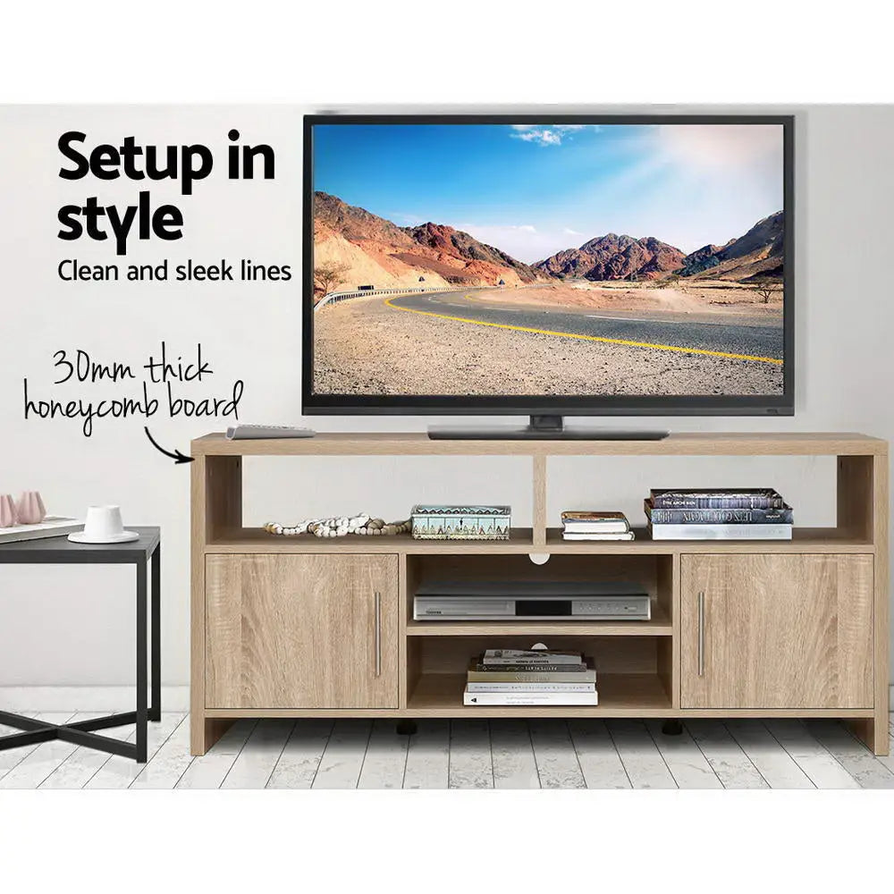 Tv Cabinet Entertainment Unit 140cm Oak Ken
