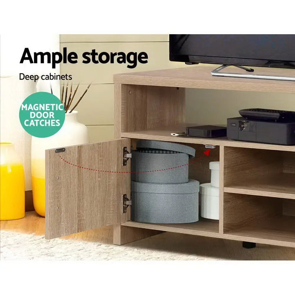 Tv Cabinet Entertainment Unit 140cm Oak Ken