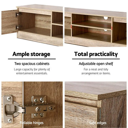 Tv Cabinet Entertainment Unit 160cm Pine Charles