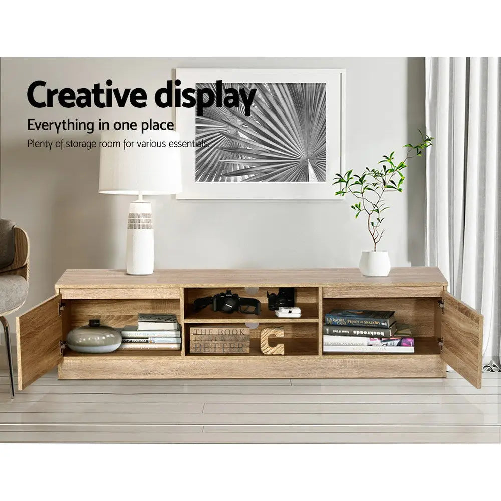 Tv Cabinet Entertainment Unit 160cm Pine Charles