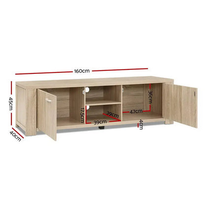 Tv Cabinet Entertainment Unit 160cm Pine Maxi