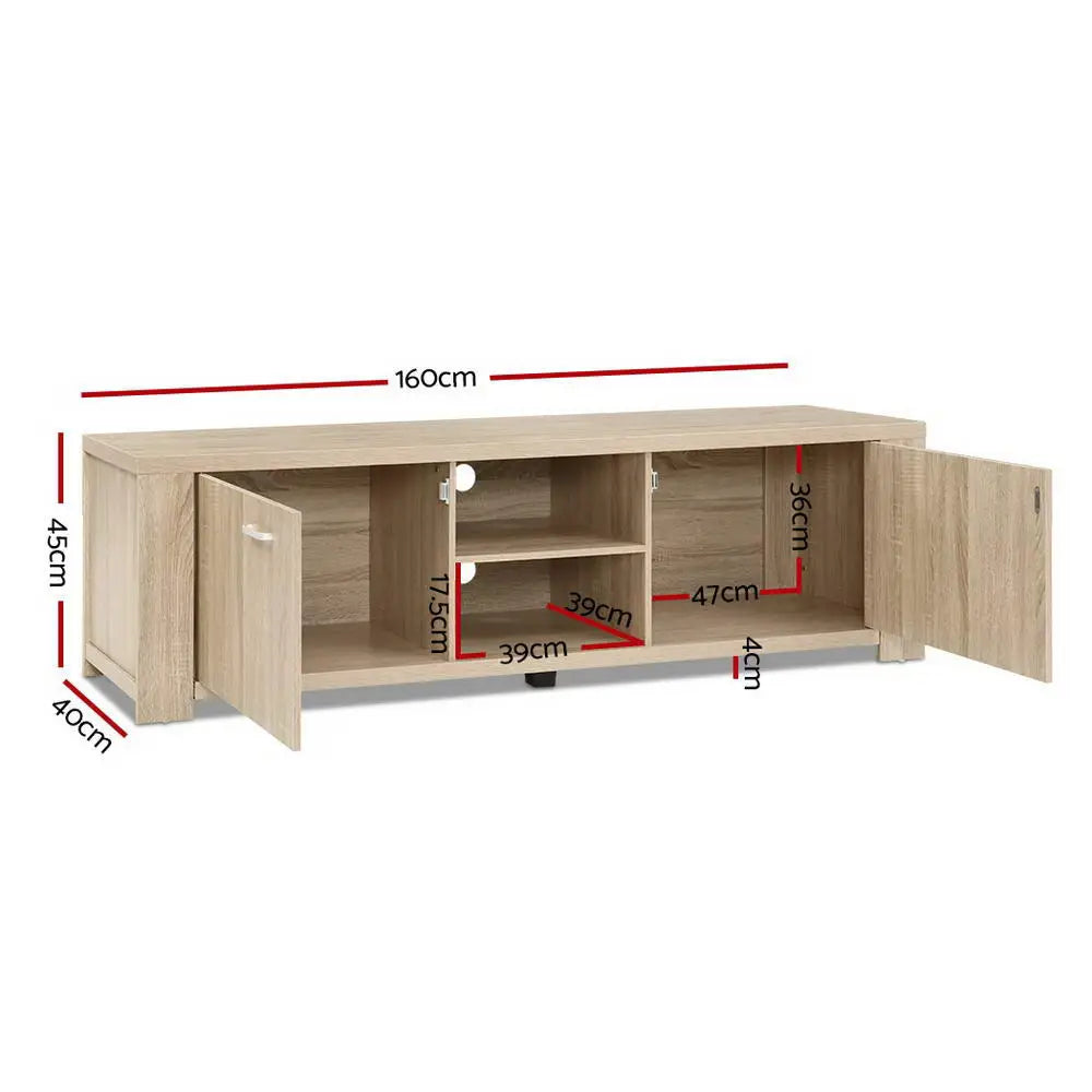Tv Cabinet Entertainment Unit 160cm Pine Maxi