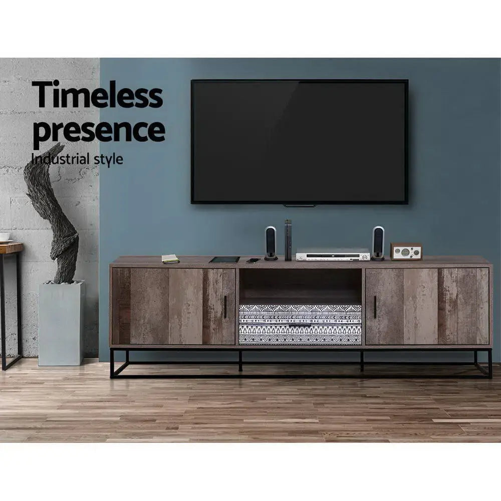 Tv Cabinet Entertainment Unit 180cm Industrial