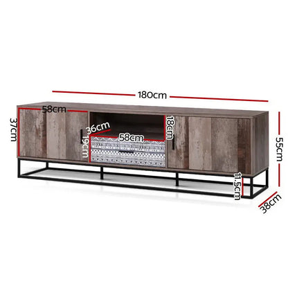 Tv Cabinet Entertainment Unit 180cm Industrial