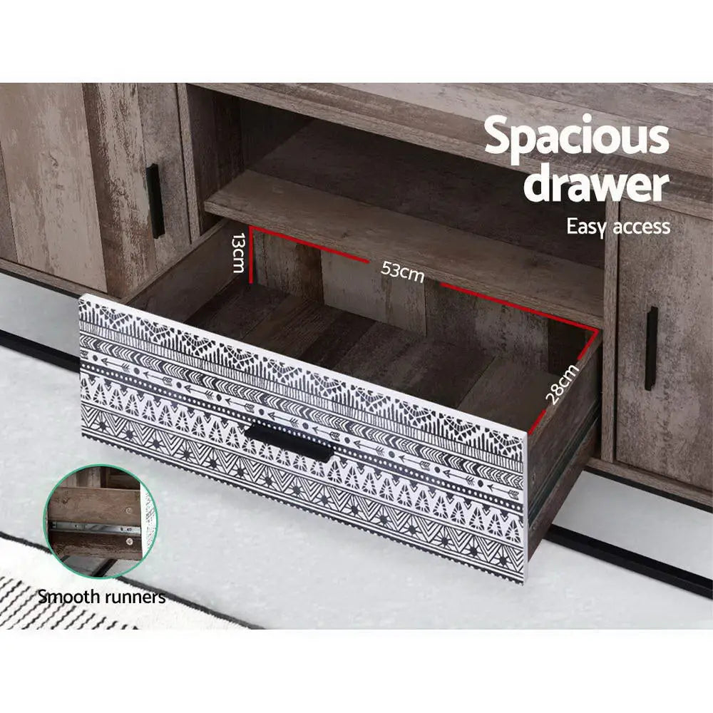 Tv Cabinet Entertainment Unit 180cm Industrial