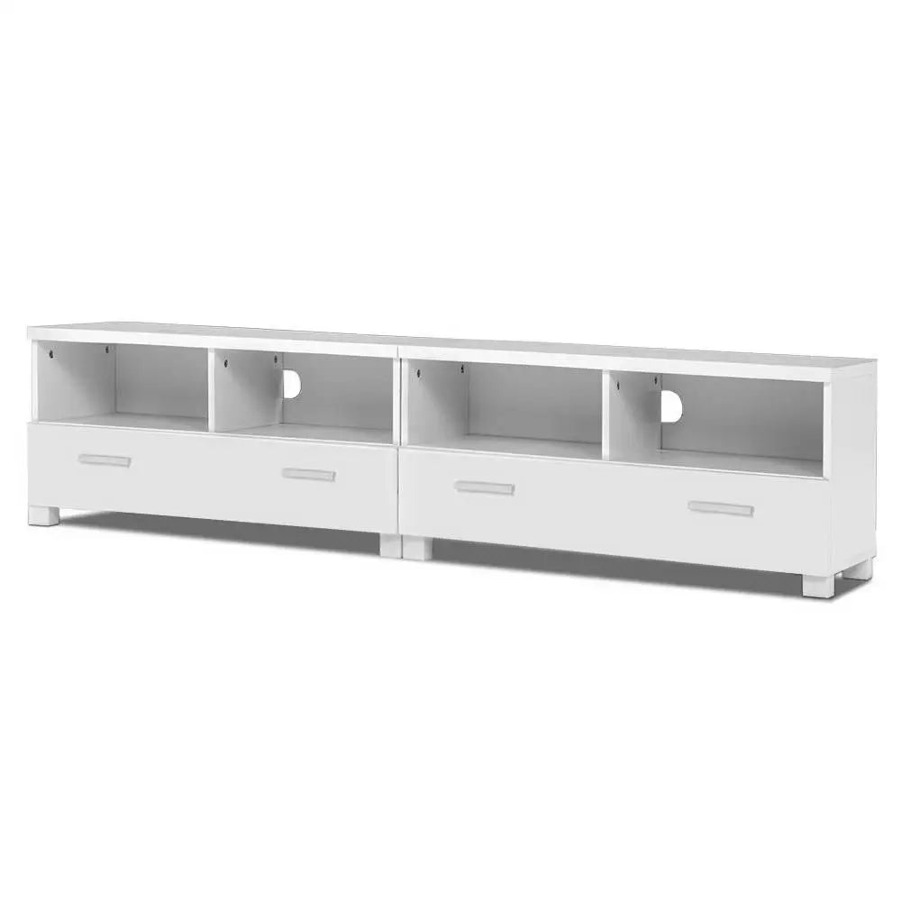 Tv Cabinet Entertainment Unit 180cm White Eddie