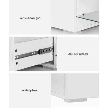 Tv Cabinet Entertainment Unit 180cm Wood White James