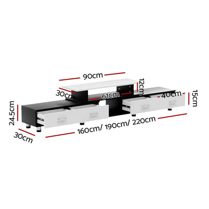 Tv Cabinet Entertainment Unit Extendable 160cm to 220cm