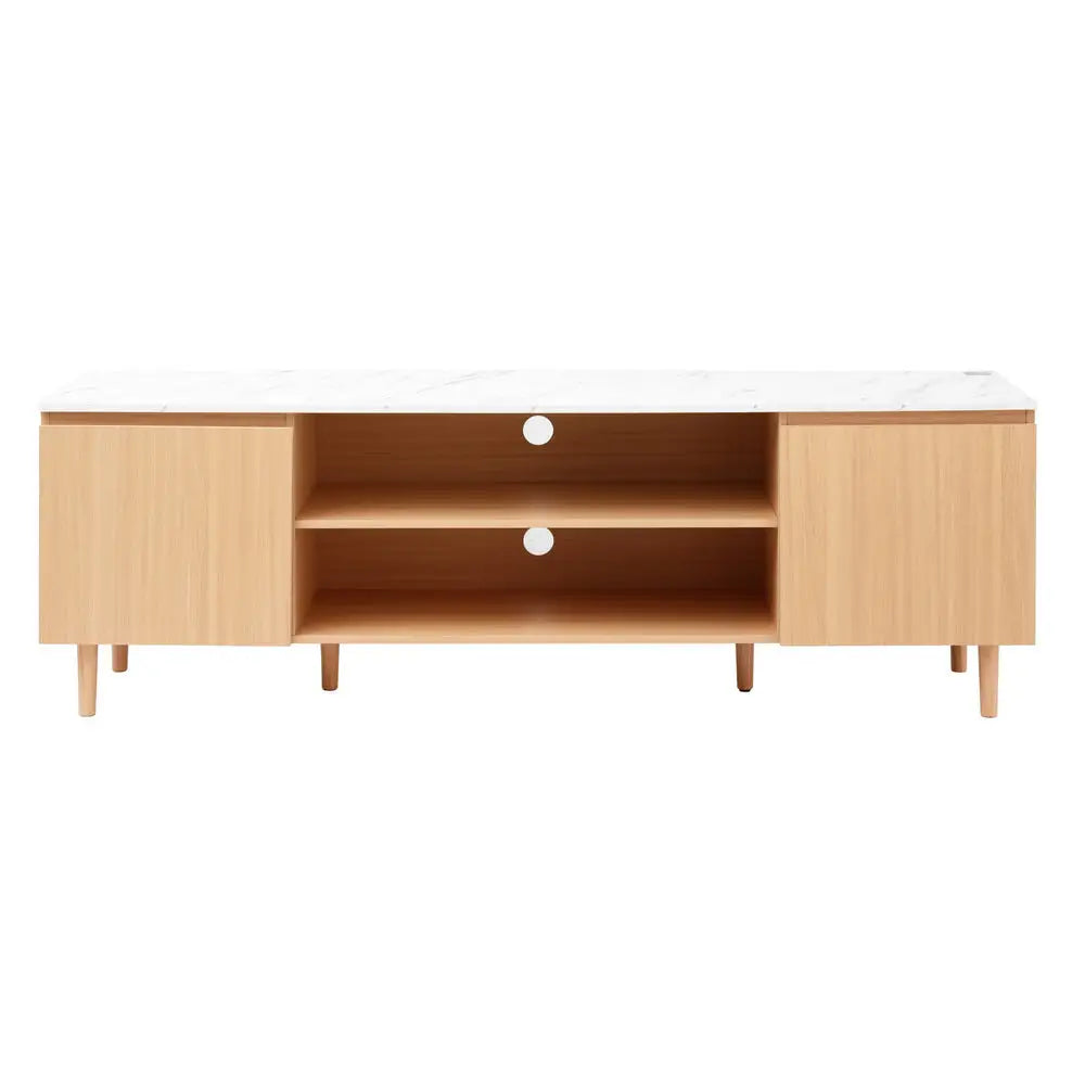 Tv Cabinet Entertainment Unit Stand 180cm Pine White