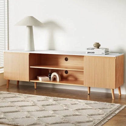 Tv Cabinet Entertainment Unit Stand 180cm Pine White
