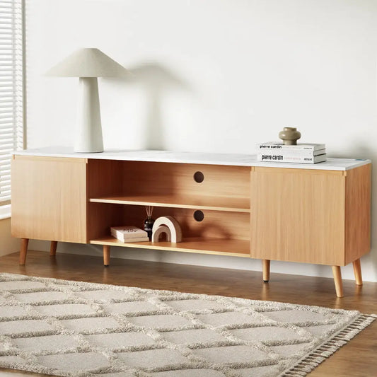 Tv Cabinet Entertainment Unit Stand 180cm Pine White