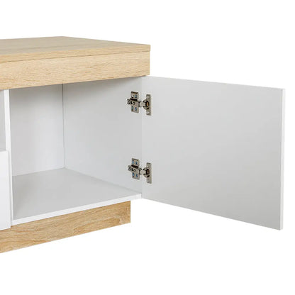 Tv Cabinet Entertainment Unit Stand 180cm White Wood