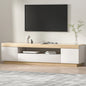 Tv Cabinet Entertainment Unit Stand 180cm White Wood