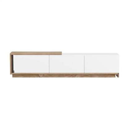 Tv Cabinet Entertainment Unit Stand Extendable White Oak