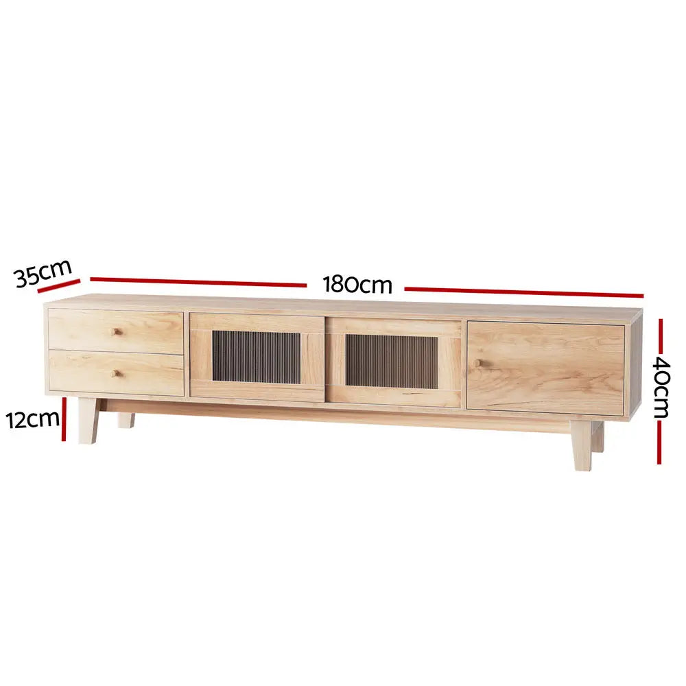 Tv Cabinet Entertainment Unit Stand Storage Drawer 180cm