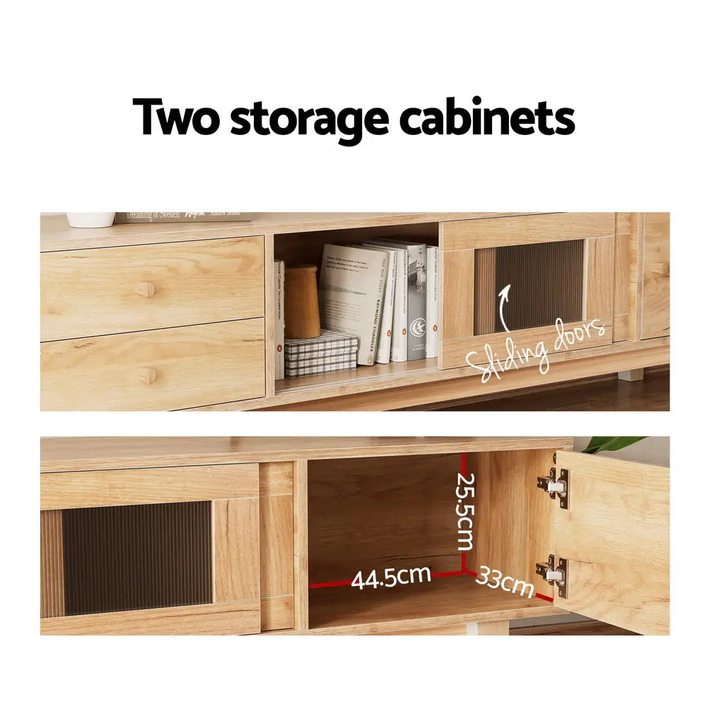 Tv Cabinet Entertainment Unit Stand Storage Drawer 180cm