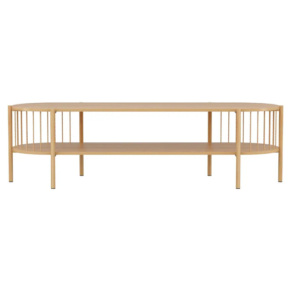 Tv Unit Entertainment Storage Shelf 148cm Pine