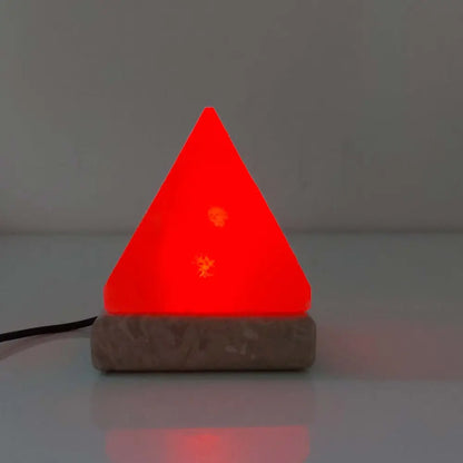 Usb Colour Changing Salt Himalayan Lamp - Pyramid Shape Pink Rock Led Light
