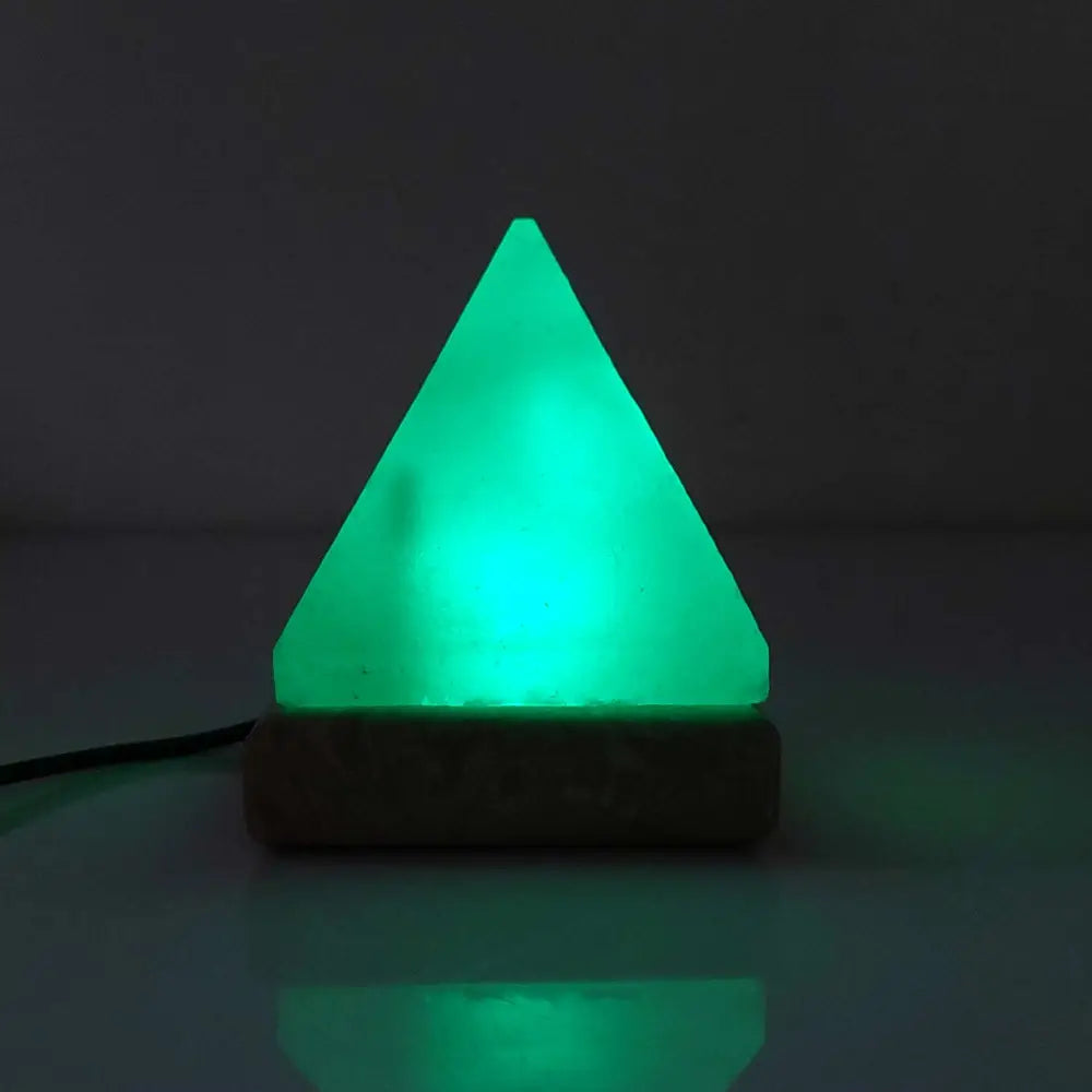 Usb Colour Changing Salt Himalayan Lamp - Pyramid Shape Pink Rock Led Light