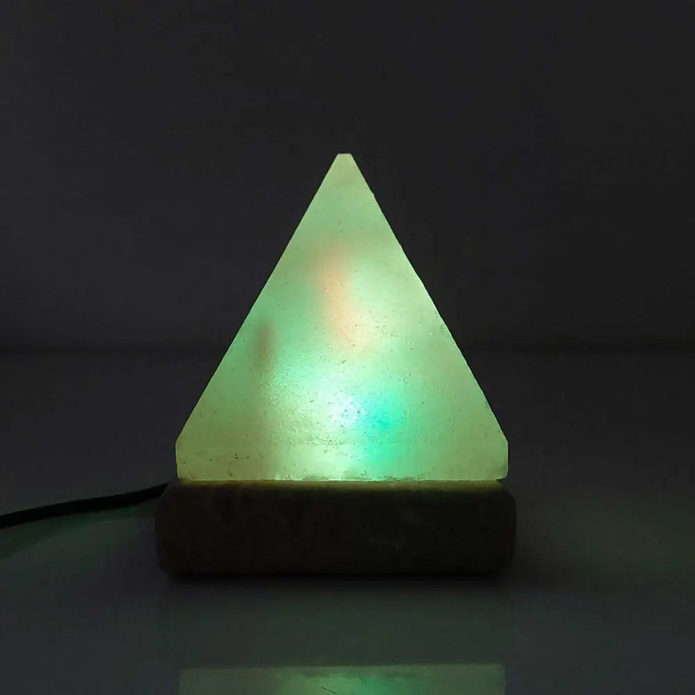 Usb Colour Changing Salt Himalayan Lamp - Pyramid Shape Pink Rock Led Light
