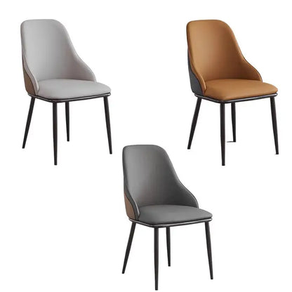 Velluto Dining Chair Modern Upholstered Leather Kitchen Chairs with Armrests Bathtub Leisure Lounge Living Room Bedroom