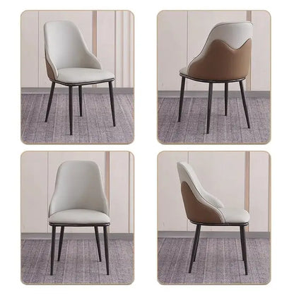 Velluto Dining Chair Modern Upholstered Leather Kitchen Chairs with Armrests Bathtub Leisure Lounge Living Room Bedroom