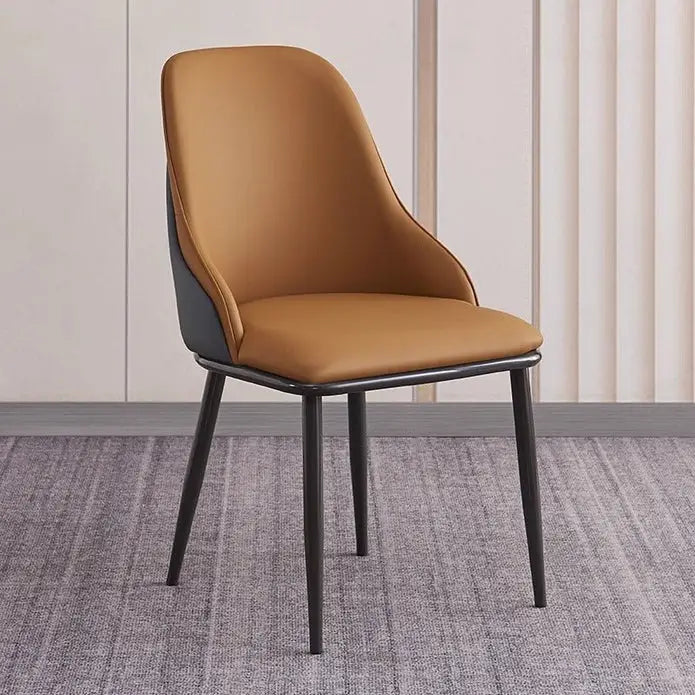 Velluto Dining Chair Modern Upholstered Leather Kitchen Chairs with Armrests Bathtub Leisure Lounge Living Room Bedroom