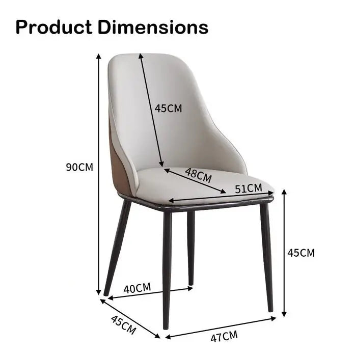 Velluto Dining Chair Modern Upholstered Leather Kitchen Chairs with Armrests Bathtub Leisure Lounge Living Room Bedroom