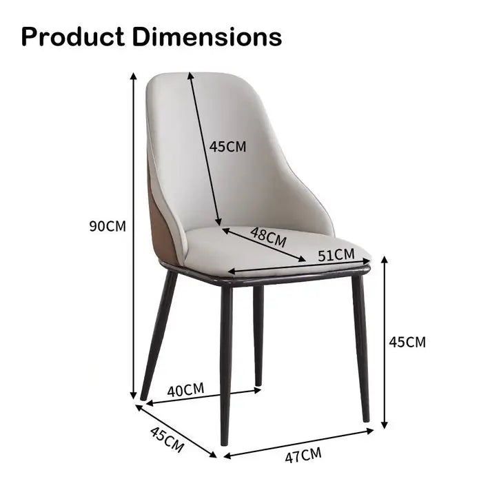Velluto Dining Chair Modern Upholstered Leather Kitchen Chairs with Armrests Bathtub Leisure Lounge Living Room Bedroom
