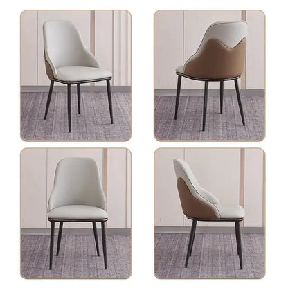 Velluto Dining Chair Modern Upholstered Leather Kitchen Chairs with Armrests Bathtub Leisure Lounge Living Room Bedroom