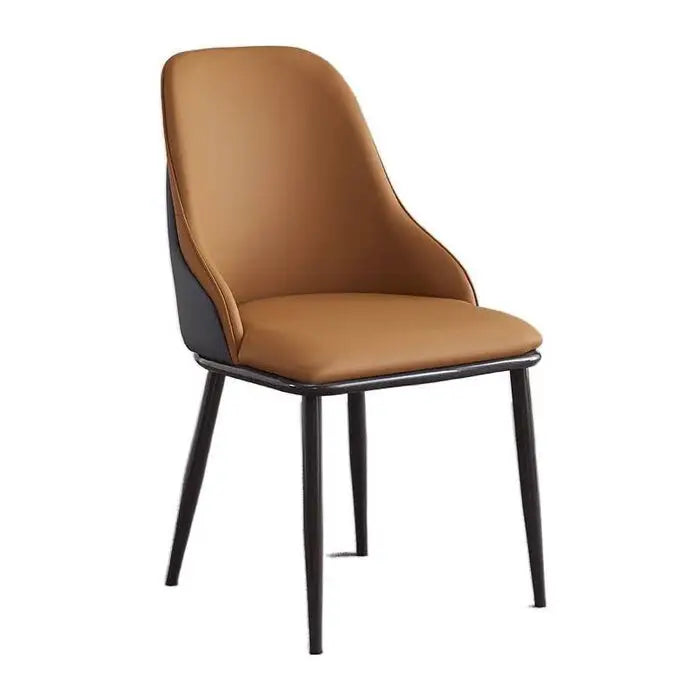 Velluto Dining Chair Modern Upholstered Leather Kitchen Chairs with Armrests Bathtub Leisure Lounge Living Room Bedroom