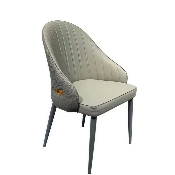 Velluto Dining Chairs Set Armchairs Mid Century Modern Kitchen Room Faux Leather Accent Metal Vanity Lounge Chair