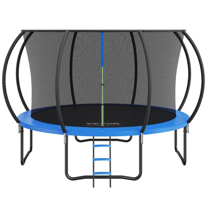 Vevor 3.66m Trampoline 181 Kg with Enclosure Net Ladder and Curved Pole Heavy Duty Jumping Mat Spring Cover Padding
