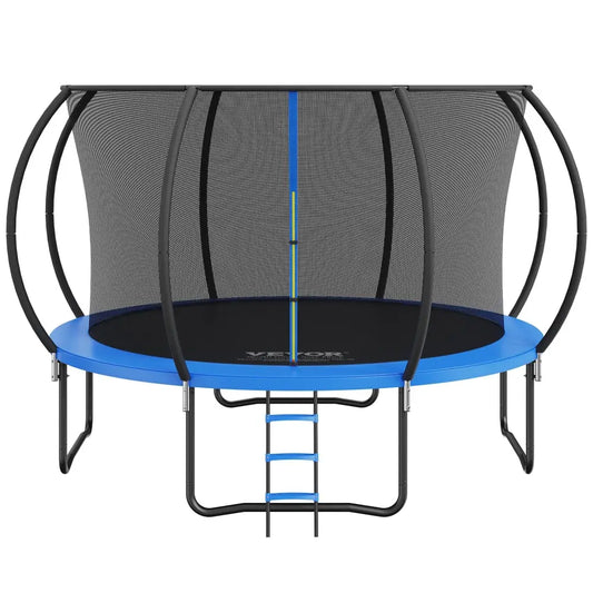 Vevor 3.66m Trampoline 181 Kg with Enclosure Net Ladder and Curved Pole Heavy Duty Jumping Mat Spring Cover Padding