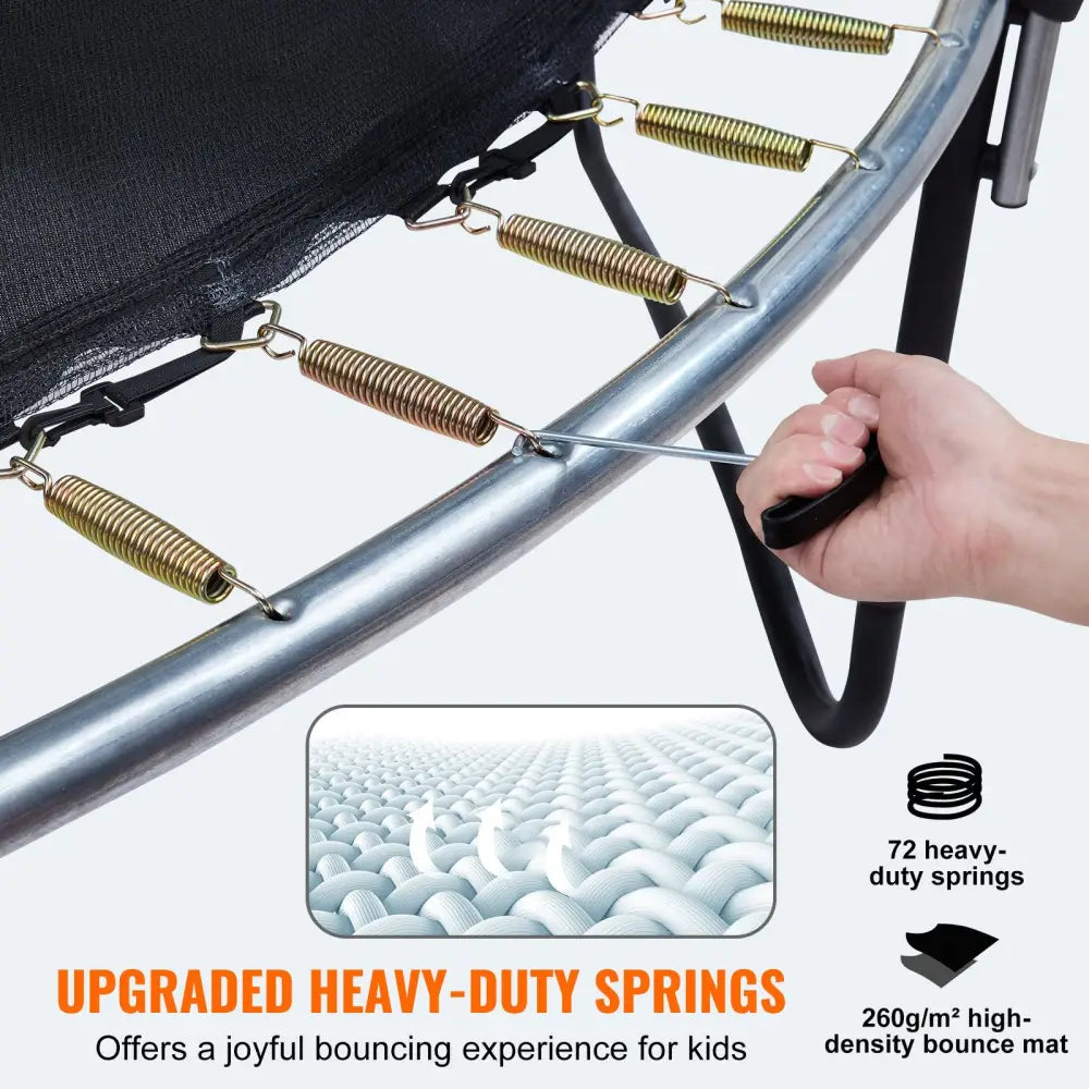 Vevor 3.66m Trampoline 181 Kg with Enclosure Net Ladder and Curved Pole Heavy Duty Jumping Mat Spring Cover Padding