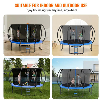 Vevor 3.66m Trampoline 181 Kg with Enclosure Net Ladder and Curved Pole Heavy Duty Jumping Mat Spring Cover Padding