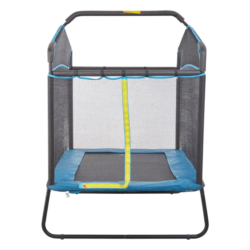 Vevor 6ft Trampoline for Kids 72’’ Indoor/outdoor Toddlers Mini Baby with Safety Enclosure Net Gymnastics Bar Hammock